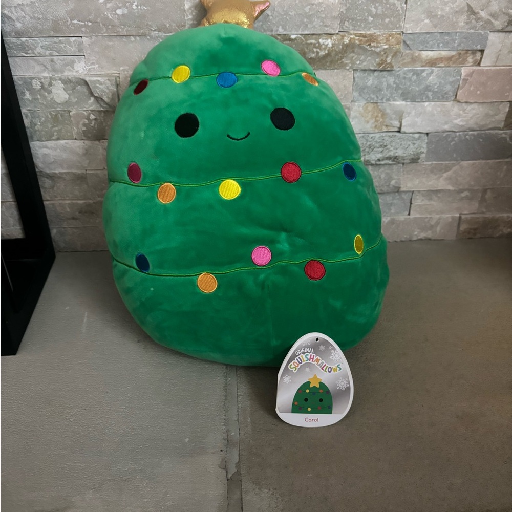 Green Christmas Tree Plush with Multicolor Ornaments
